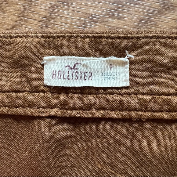 Hollister Brown Suede Button Front skirt size 7 - Picture 2 of 4